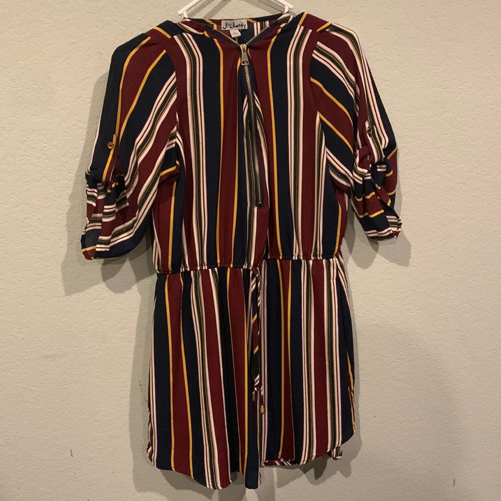 Front zipper dark colors j for justify dress